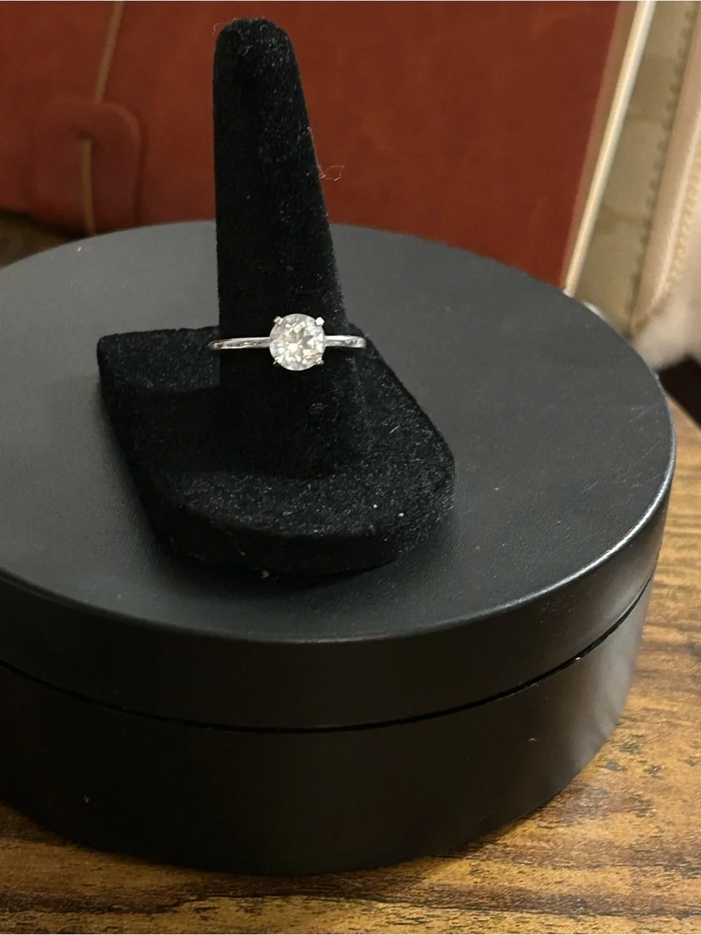 Classic Silver Solitaire Ring with Clear Stone - Women Jewelry